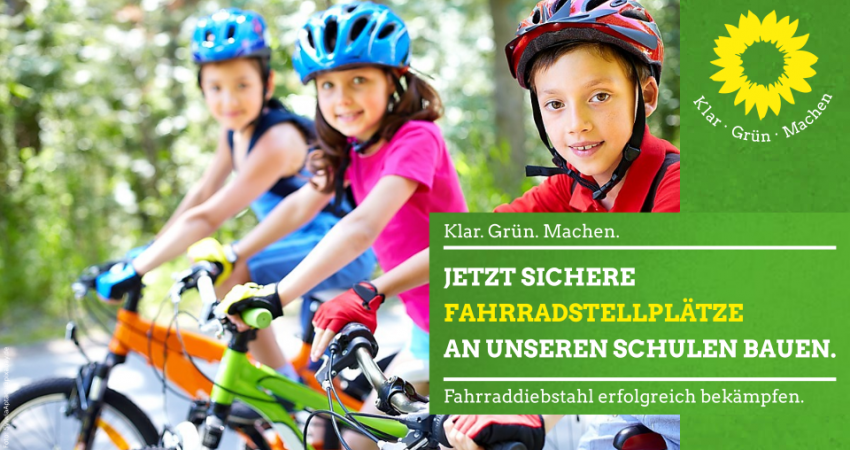 Jetzt sichere Fahrradstellplätze an unseren Schulen bauen und damit den Fahrraddiebstahl erfolgreich bekämpfen.